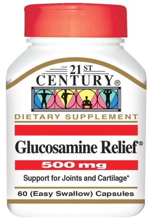 Glucosamine Relief, 500 mg, 60 (Easy Swallow) Capsules by 21st Century-Kosttillskott, Glukosaminsulfat