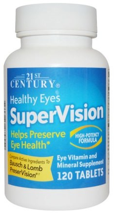 Healthy Eyes SuperVision, High-Potency Formula, 120 Tablets by 21st Century-Hälsa, Ögonvård, Visionvård, Vision