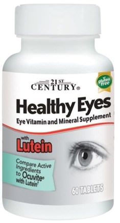 Healthy Eyes with Lutein, 60 Tablets by 21st Century-Kosttillskott, Antioxidanter, Lutein, Hälsa, Ögonvård, Visionvård