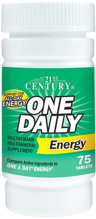 One Daily Energy, 75 Tablets by 21st Century-Vitaminer, Multivitaminer, Energi
