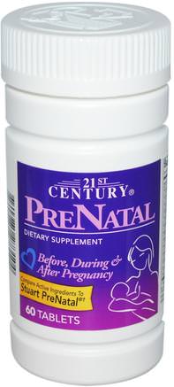PreNatal, 60 Tablets by 21st Century-Vitaminer, Prenatala Multivitaminer