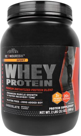 ReNourish, Sport, Whey Protein, Chocolate, 32 oz (908 g) by 21st Century-Kosttillskott, Vassleprotein, Sportprotein