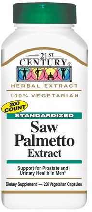 Saw Palmetto Extract, Standardized, 200 Veggie Caps by 21st Century-Hälsa, Män