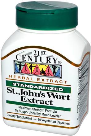 St. Johns Wort Extract, 60 Veggie Caps by 21st Century-Örter, St. Johns Wort
