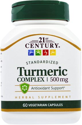 Turmeric Complex, 500 mg, 60 Veggie Caps by 21st Century-Kosttillskott, Antioxidanter, Curcumin, Gurkmeja