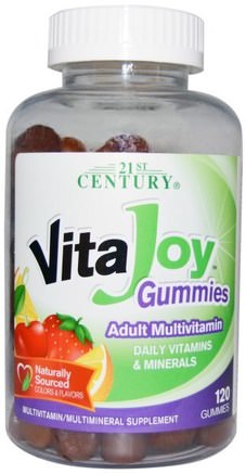 VitaJoy Gummies, Adult Multivitamin, 120 Gummies by 21st Century-Värmekänsliga Produkter, Vitaminer, Multivitamingummier