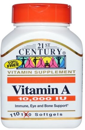 Vitamin A, 10.000 IU, 110 Softgels by 21st Century-Vitaminer, Vitamin A
