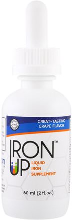 Iron Up, Liquid Iron Supplement, Grape Flavor, 2 fl oz (60 ml) by A.C. Grace Company-Järn, Tillskott, Flytande Mineraler