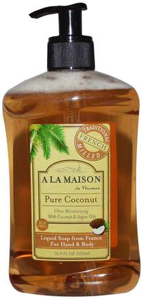 Hand & Body Liquid Soap, Pure Coconut, 16.9 fl oz (500 ml) by A La Maison de Provence-Bad, Skönhet, Argan Bad, Tvål