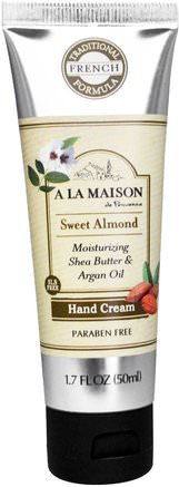 Hand Cream, Sweet Almond, 1.7 fl oz (50 ml) by A La Maison de Provence-Bad, Skönhet, Handkrämer
