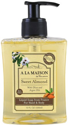 Liquid Soap For Hand & Body, Sweet Almond, 10 fl oz (300 ml) by A La Maison de Provence-Bad, Skönhet, Tvål