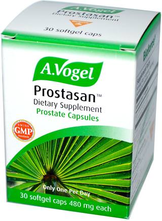 Prostasan, Prostate Capsules, 480 mg, 30 Softgel Caps by A Vogel-Kosttillskott, Homeopati, Män, Prostata