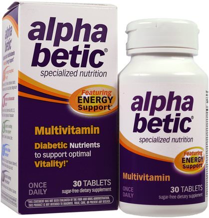 Alpha Betic, Multivitamin, 30 Tablets by Abkit-Hälsa, Blodsocker