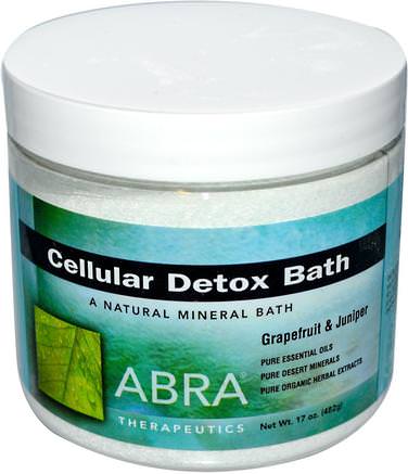 Cellular Detox Bath, Grapefruit & Juniper, 17 oz (482 g) by Abra Therapeutics-Bad, Skönhet, Badsalter