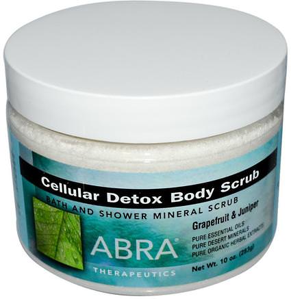 Cellular Detox Body Scrub, Grapefruit & Juniper, 10 oz (283 g) by Abra Therapeutics-Bad, Skönhet, Kroppscrubs