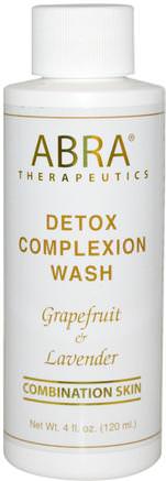 Detox Complexion Wash, Grapefruit & Lavender, 4 fl oz (120 ml) by Abra Therapeutics-Skönhet, Ansiktsvård, Ansiktsrengöring, Hudtyp Combo Till Fet Hud