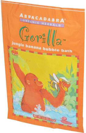 Gorilla Jungle Banana Bubble Bath, 2.5 oz (71 g) by Abra Therapeutics-Bad, Skönhet, Bubbelsaltsalter