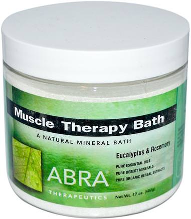 Muscle Therapy Bath, Eucalyptus & Rosemary, 17 oz (482 g) by Abra Therapeutics-Bad, Skönhet, Badsalter