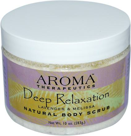 Natural Body Scrub, Deep Relaxation, Lavender and Melissa, 10 oz (283 g) by Abra Therapeutics-Bad, Skönhet, Kroppscrubs