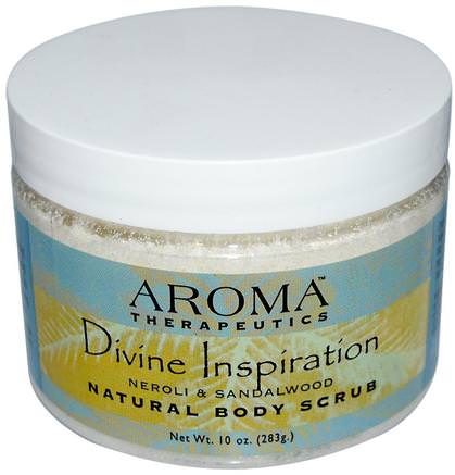 Natural Body Scrub, Divine Inspiration, Neroli & Sandalwood, 10 oz (283 g) by Abra Therapeutics-Bad, Skönhet, Kroppscrubs