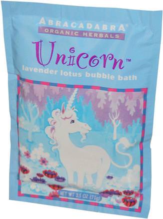 Unicorn, Lavender Lotus Bubble Bath, 2.5 oz (71 g) by Abra Therapeutics-Bad, Skönhet, Bubbelsaltsalter