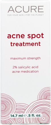 Acne Spot Treatment, .5 fl oz (14.7 ml) by Acure Organics-Hälsa, Akne, Hud Typ Akne Benägen Hud