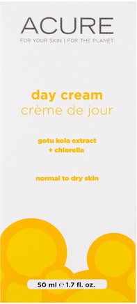Day Cream, Gotu Kola Stem Cell + Chlorella, 1.75 fl oz (50 ml) by Acure Organics-Bad, Skönhet, Argan, Hud, Krämer Dag