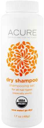 Organic Dry Shampoo, 1.7 oz (48 g) by Acure Organics-Bad, Skönhet, Argan Schampo