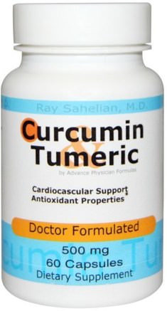 Curcumin Turmeric, 500 mg, 60 Capsules by Advance Physician Formulas-Kosttillskott, Antioxidanter, Curcumin