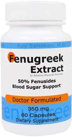 Fenugreek Extract, 350 mg, 60 Capsules by Advance Physician Formulas-Hälsa, Blodsockerstöd, Fenegreek