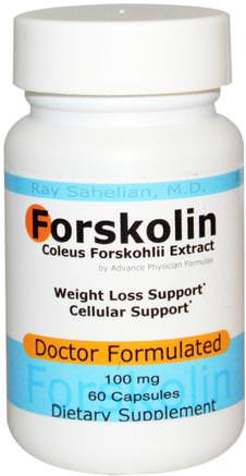 Forskolin, Coleus Forskohlii Extract, 100 mg, 60 Capsules by Advance Physician Formulas-Örter, Coleus Forskohlii