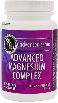 Advanced Magnesium Complex, 90 Veggie Caps by Advanced Orthomolecular Research AOR-Kosttillskott, Mineraler, Kalcium Och Magnesium