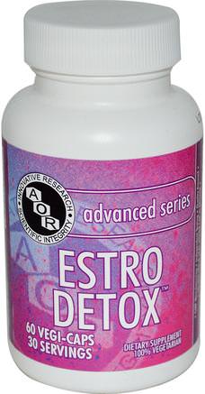 Advanced Series, Estro Detox, 60 Veggie Caps by Advanced Orthomolecular Research AOR-Hälsa, Kvinnor