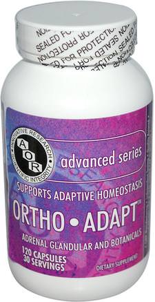 Advanced Series, Ortho Adapt, 120 Capsules by Advanced Orthomolecular Research AOR-Hälsa, Anti Stress