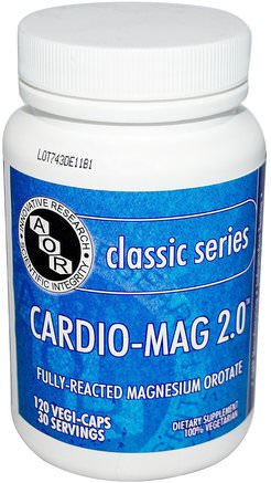Classic Series, Cardio-Mag 2.0, 120 Veggie Caps by Advanced Orthomolecular Research AOR-Kosttillskott, Mineraler, Magnesium