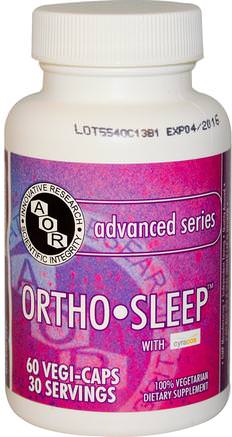 Ortho Sleep, 60 Vegi-Caps by Advanced Orthomolecular Research AOR-Kosttillskott, Melatonin, Melatonin 3 Mg
