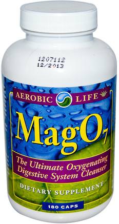 Mag 07, Oxygenating Digestive System Cleanser, 180 Veggie Caps by Aerobic Life-Kosttillskott, Mineraler, Magnesium