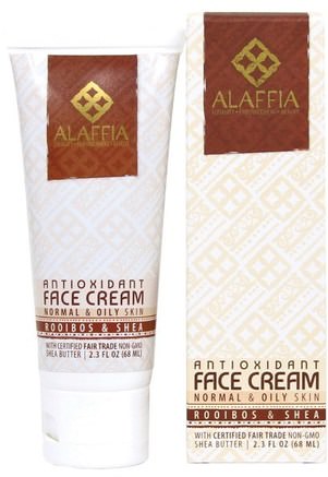 Antioxidant Face Cream, Rooibos & Shea, 2.3 fl oz (68 ml) by Alaffia-Ansiktsvård, Sheasmör