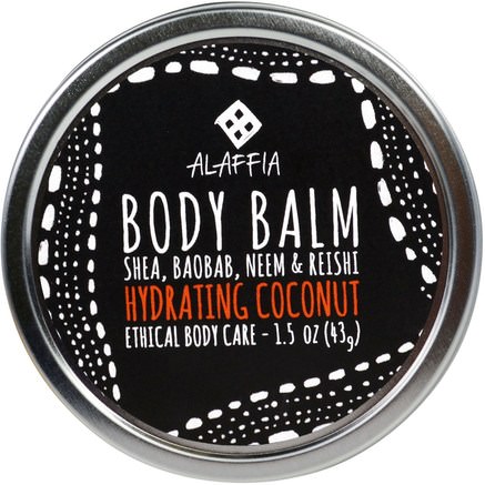 Body Balm, Hydrating Coconut, 1.5 oz (43 g) by Alaffia-Hälsa, Hudvård