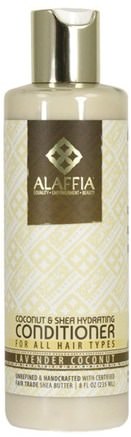 Coconut & Shea Daily Hydrating Conditioner, Lavender Coconut, 8.0 fl oz (235 ml) by Alaffia-Bad, Skönhet, Hår, Hårbotten, Sheasmör, Schampo, Balsam
