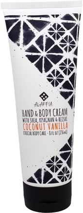 Hand & Body Cream, Coconut Vanilla, 8 fl oz (236 ml) by Alaffia-Hälsa, Hud, Kroppslotion