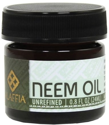 Neem Oil, Unrefined, 0.8 fl oz (24 ml) by Alaffia-Bad, Skönhet, Olja, Ansiktsvård