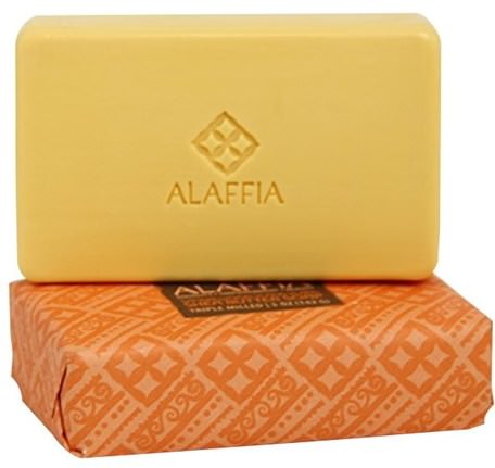 Triple Milled Shea Butter Soap, Sandalwood Ylang Ylang, 5 oz (142 g) by Alaffia-Bad, Skönhet, Tvål, Kroppsvård