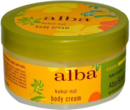 Body Cream, Kukui Nut, 6.5 oz (180 g) by Alba Botanica-Bad, Skönhet, Body Lotion, Alba Botanica Hawaiian Linje