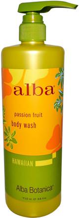 Body Wash, Passion Fruit, 24 fl oz (710 ml) by Alba Botanica-Bad, Skönhet, Duschgel, Alba Botanica Hawaiian Linje
