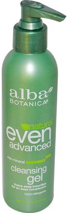 Even Advanced, Cleansing Gel, Sea Mineral, 6 fl oz (177 ml) by Alba Botanica-Skönhet, Ansiktsvård, Ansiktsrengöring, Alba Botanica Även Avancerad Linje