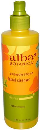 Facial Cleanser, Pineapple Enzyme, 8 fl oz (237 ml) by Alba Botanica-Skönhet, Ansiktsvård, Ansiktsrengöring, Hud
