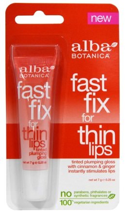 Fast Fix For Thin Lips, 0.25 oz (7 g) by Alba Botanica-Bad, Skönhet, Läppstift, Glans, Fodrar