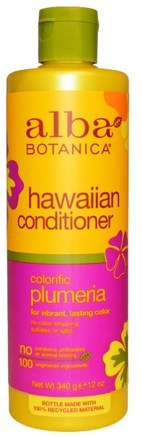 Hawaiian Conditioner, Colorific Plumeria, 12 oz (340 g) by Alba Botanica-Bad, Skönhet, Balsam, Alba Botanica Hawaiian Linje