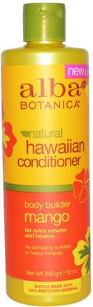 Natural Hawaiian Conditioner, Body Builder Mango, 12 oz (340 g) by Alba Botanica-Bad, Skönhet, Balsam, Alba Botanica Hawaiian Linje